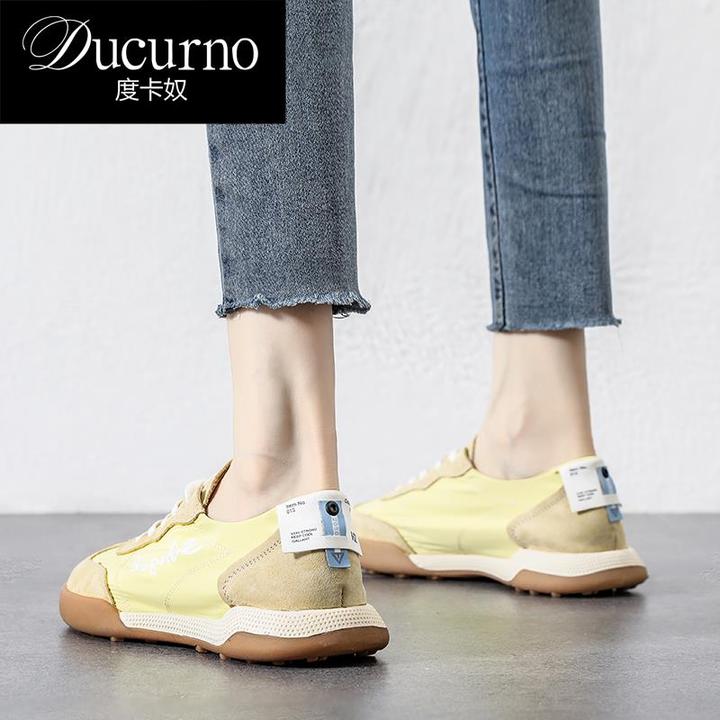 DUCURNO 芭蕾德训鞋软底舒适运动休闲阿甘鞋2025夏季薄款透气女鞋