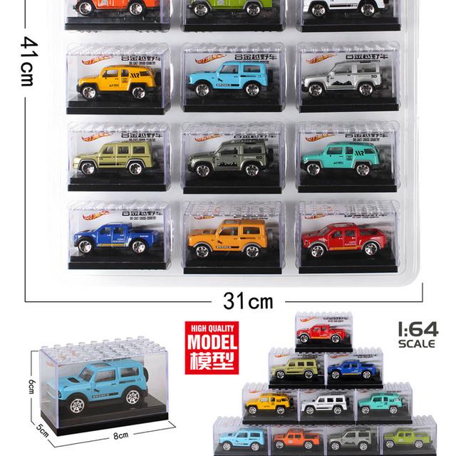 迷你合金小汽车皮卡车越野车模型儿童玩具车四岁男孩礼物收纳摆件