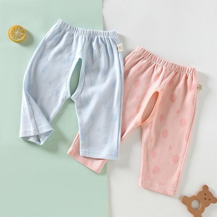 开裆裤男女宝宝婴儿纯棉长裤外穿新生儿春秋打底裤四季款单裤子