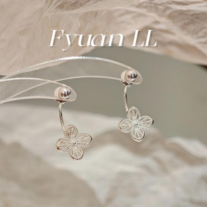 铜合金耳饰 气质简约小花耳钉设计饰原创花朵耳环高级感耳饰