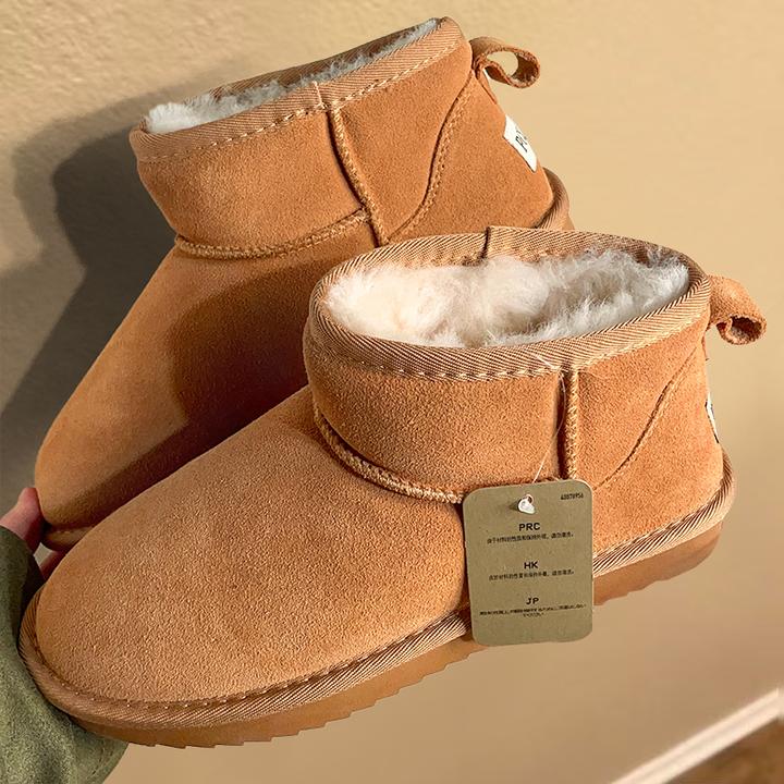高品质~皮毛一体雪地靴男款女2025冬季新款保暖加绒零下40度棉鞋