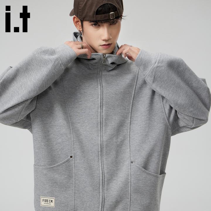 it FIVE CM设计感美式休闲外套男百搭高街宽松上衣服秋季夹克男款