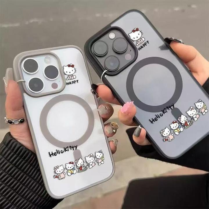 排排凯蒂猫适用苹果16151413系列大孔透明智能16手机壳苹果13