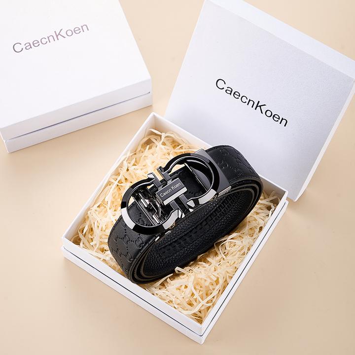 CaecnKoen皮带男款爆款2025新款 男士腰带真皮商务裤带自动扣潮流