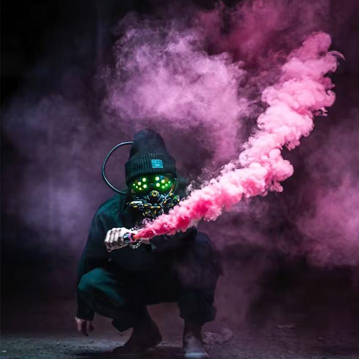 2025春节新年小孩玩具手拉烟雾棒户外徒步登山拍摄神器气氛彩跑粉