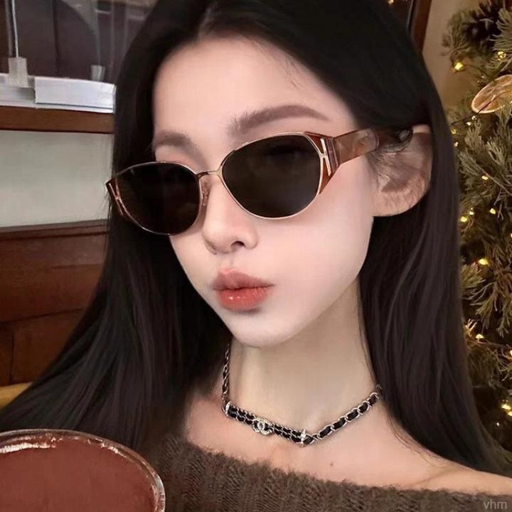 偏光复古感近视太阳镜茶色猫眼适合方圆脸高级女士眼镜