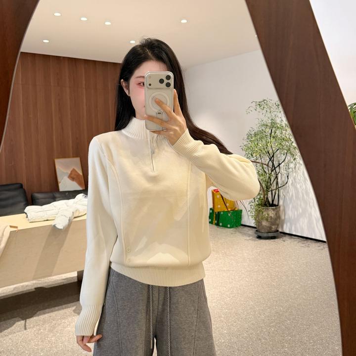 宿慕SUMU韩版纯色洋气针织衫女12-26冬季新款时尚百搭套头毛衣717