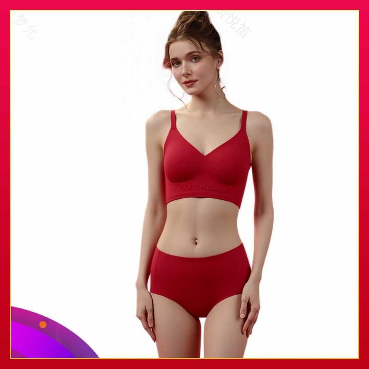 春季青年女舒适性感透气一片式V型3/4罩杯中模杯无钢圈无钢托聚拢