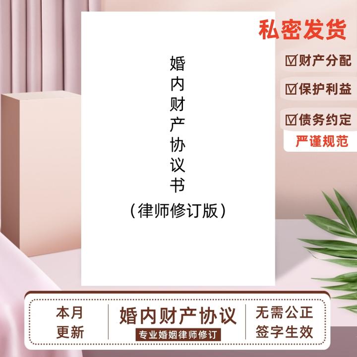 【专业律师修订】婚内财产协议专业婚姻律师编写婚内财产分配协议
