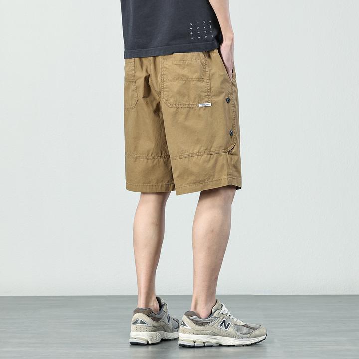 纯棉美式短裤男士2025夏季宽松直筒休闲中裤潮牌高级感五分裤子男