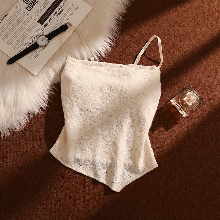 法式钩花吊带背心女夏外穿性感修身纯欲辣妹2025新款打底无袖上衣