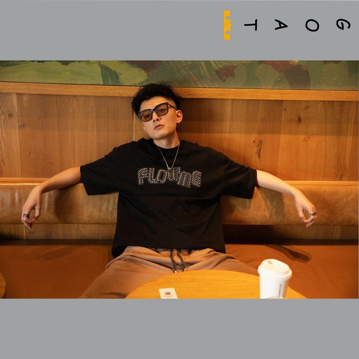 GOAT 25ss 港风烫片LOGO仿珍珠 380克重磅精梳棉ins潮流半袖