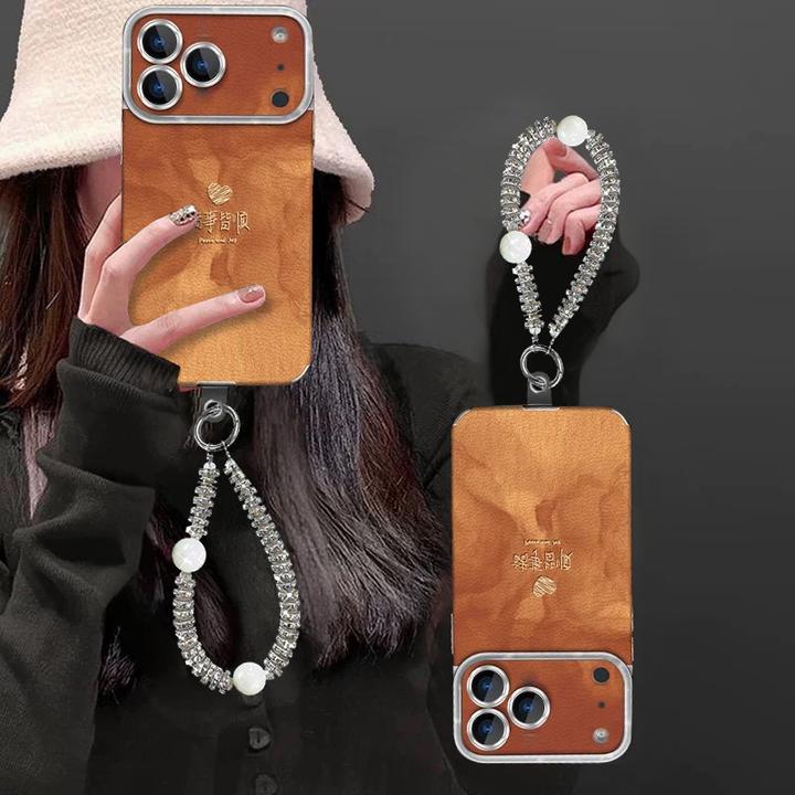 诸事皆顺适用苹果17promax手机壳小羊皮彩绘iPhone16pro新款防摔