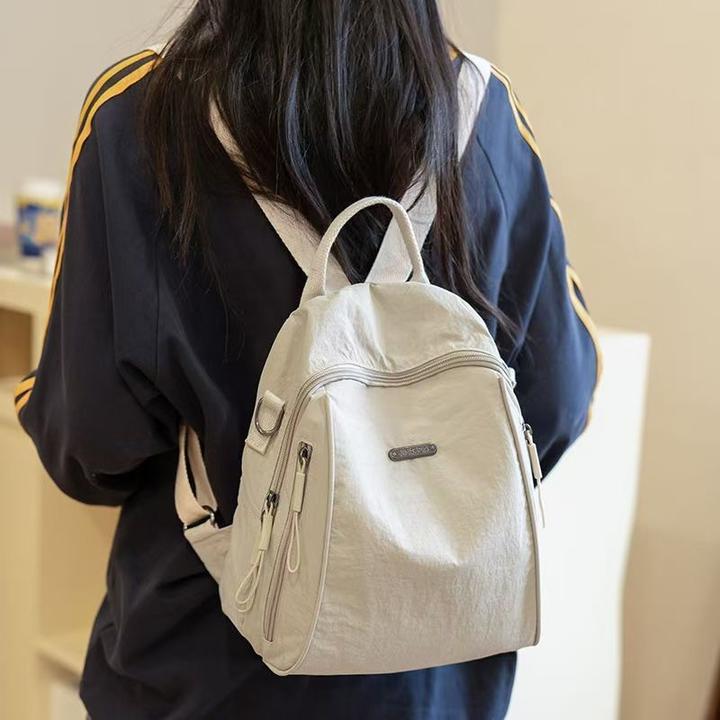 双肩包女2025小型轻量化轻便布背包单肩高颜值上班通勤斜挎包女