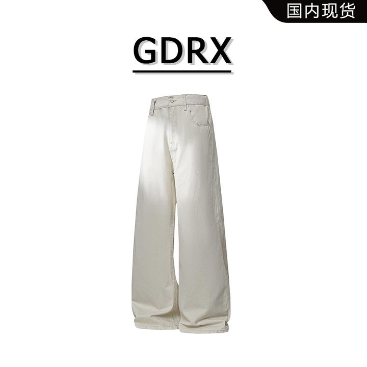 GDRX美式潮流男装阔腿牛仔裤2026春季新款宽松时尚百搭直筒裤男