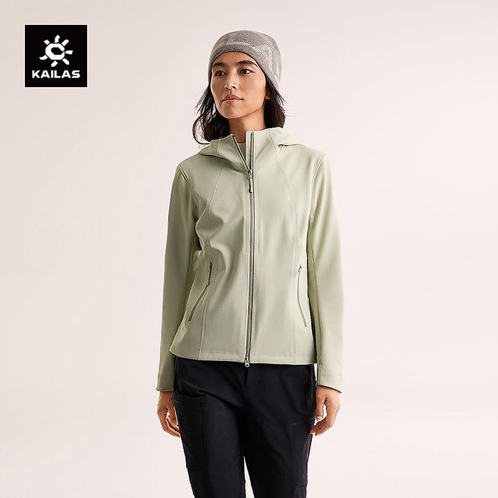 【加绒软壳】凯乐石女款M8 IC连帽软壳衣秋冬保暖防泼防风弹力透气
