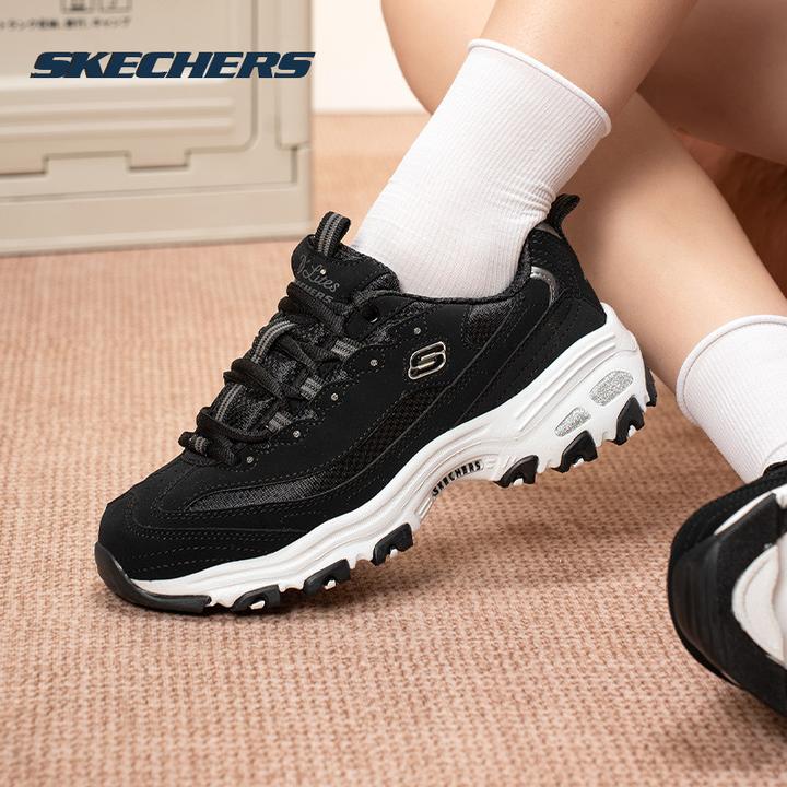 斯凯奇经典黑白熊猫鞋女鞋爆款冬季新款缓震老爹鞋透气休闲运动鞋