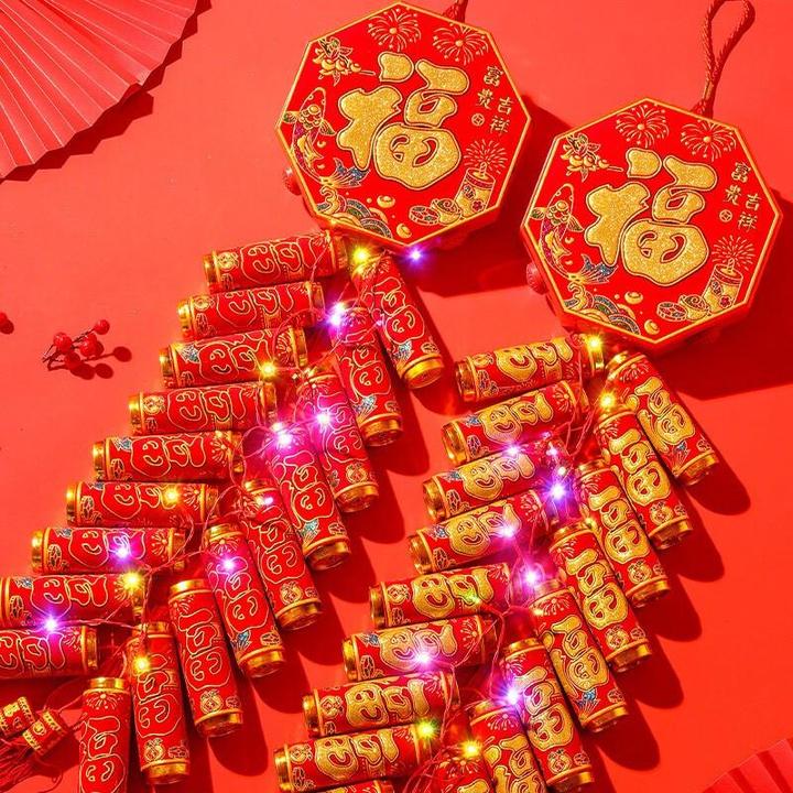 仿真电子鞭炮超响闪光免插充电婚庆乔迁开业春节家用遥控电子炮