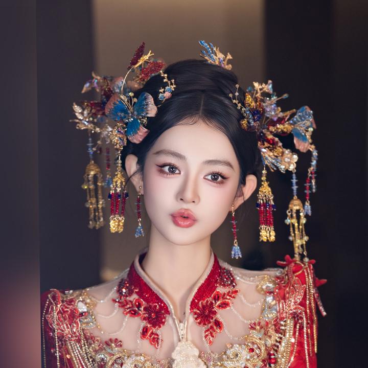 合金婚庆饰品 中式新娘超精致宫廷结婚头饰秀禾传统婚礼配饰G0324