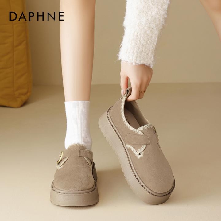 达芙妮厚底勃肯鞋女鞋2025年秋季时尚百搭复古单鞋一脚蹬休闲鞋子