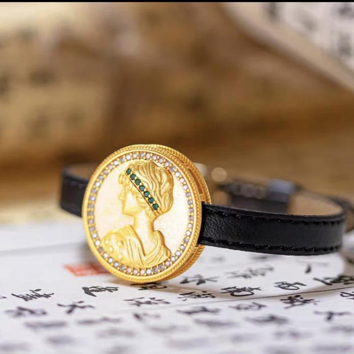 铜合金皮质手链 复古/宫廷古法女王小众高级感法式女王S206