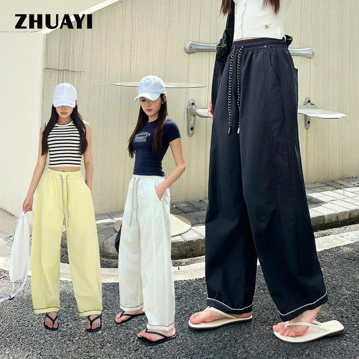 朱阿姨夏季休闲裤【花边气球裤】轻薄宽松裤子薄款（25209374）