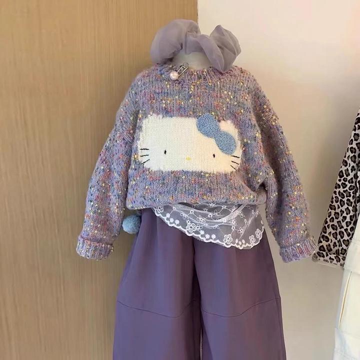 女童毛衣2025春秋季新款洋气儿童套头上衣打底针织衫中小童外穿潮