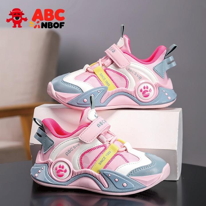 ABC NBOF童鞋女童运动鞋2025秋季新款皮面防水大童儿童休闲老爹鞋