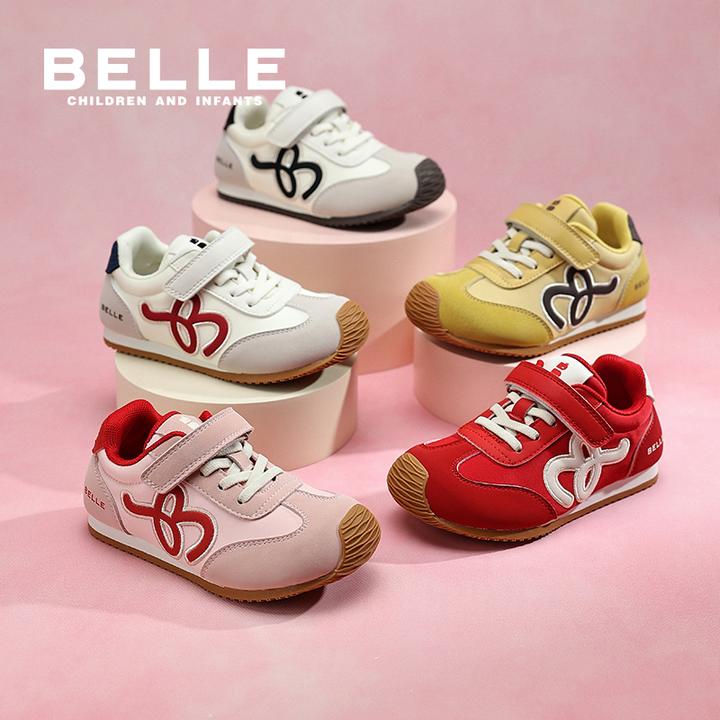 百丽儿童秋季新品德训鞋透气防滑轻便男女童运动鞋潮鞋阿甘RK0235