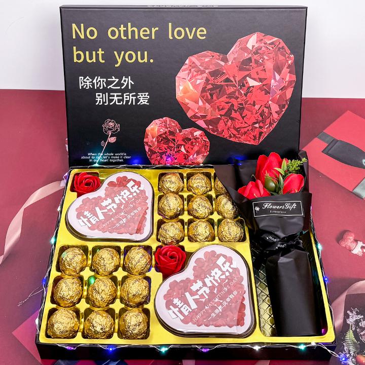 Dove/德芙520七夕节礼物巧克力糖果礼盒玫瑰花送女朋友巧克力礼盒