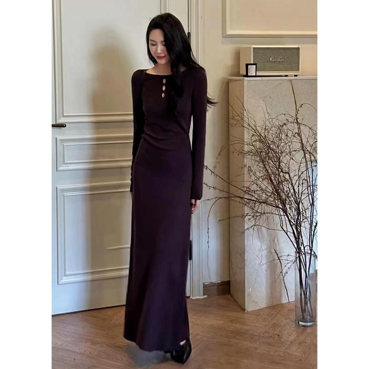 秋季贵气感穿搭名媛气质女神范轻奢高级感巨好看的收腰连衣裙套装