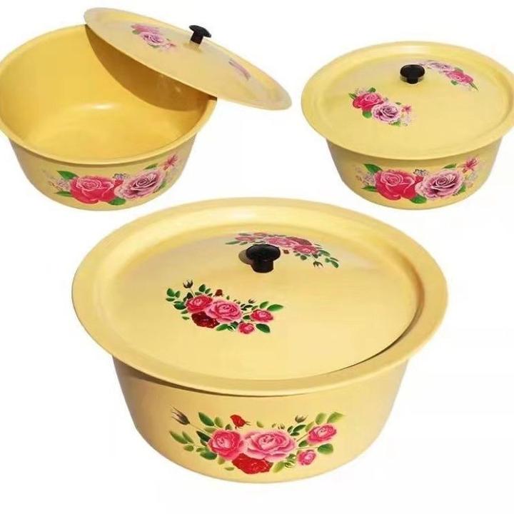 草莓蛋糕盆搪瓷碗老式带盖搪瓷盆洗手盆洗手碗面盆猪油