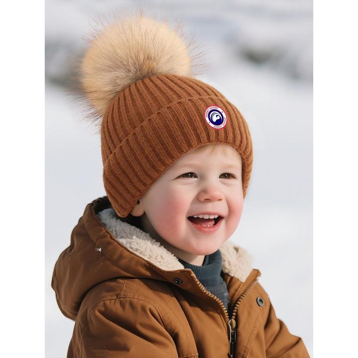 GARNITGOOSE2025秋冬新款儿童帽子细条纹毛线帽仿男童帽子秋冬款