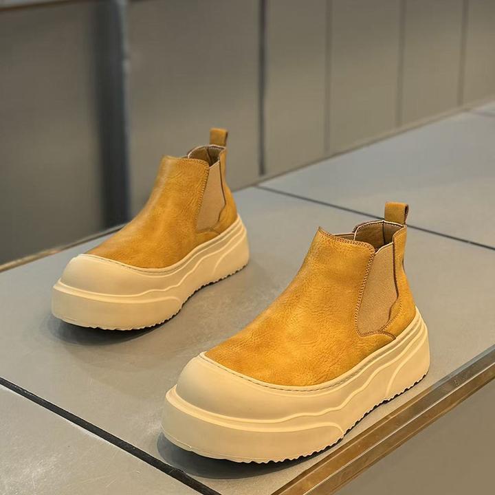 一脚蹬马丁靴英伦风板鞋时尚百搭舒适秋冬轻便增高厚底休闲鞋男鞋