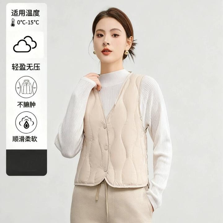 巨好看的秋冬夹棉马甲女大衣内搭时尚轻薄加棉内胆贴身保暖小背心