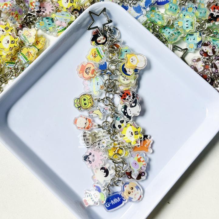 GMM葡萄串他泰cp钥匙扣2CM明星周边礼物互换gmmtv周边普明文包