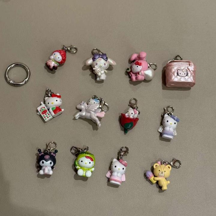 日韩甜美可爱卡通猫咪兔子小熊手机挂饰包包挂件钥匙扣饰品装饰