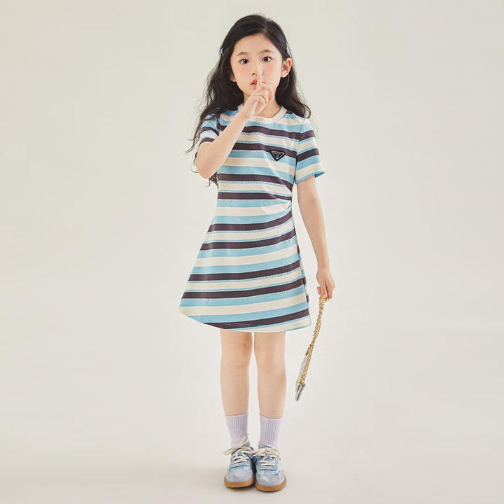 女童连衣裙2025夏季新款洋气公主裙中大童时髦炸街连衣裙女生百搭