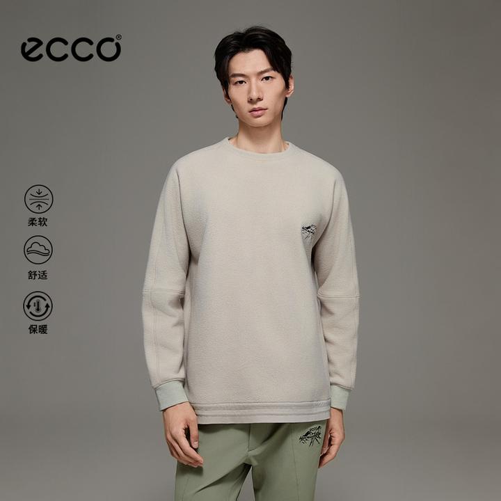 ECCO×白山联名【男女同款抓绒卫衣】摇粒绒长袖柔软保暖 EW253SW001