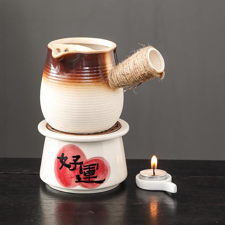 围炉煮茶罐罐茶壶日式蜡烛温茶炉全套室内户外野炊网红煮茶炉茶壶