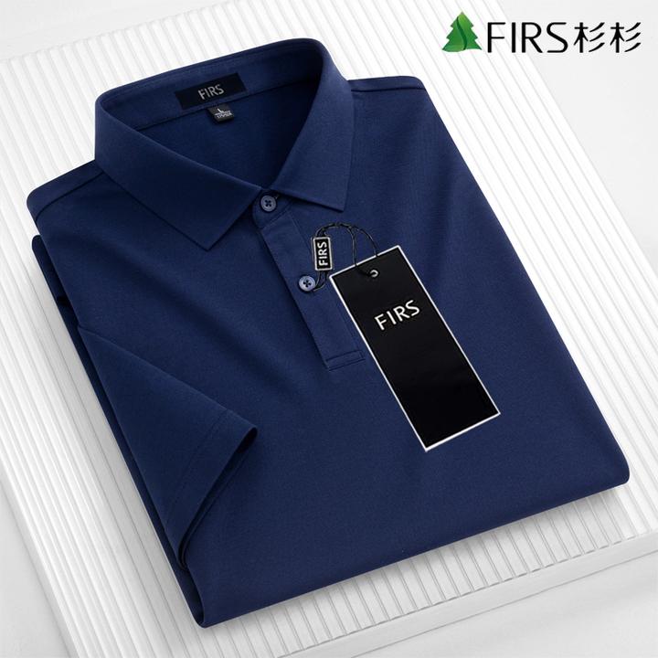 【7A抗菌桑蚕丝】杉杉冰丝凉感男士短袖POLO衫2025夏季爸爸棉麻T恤