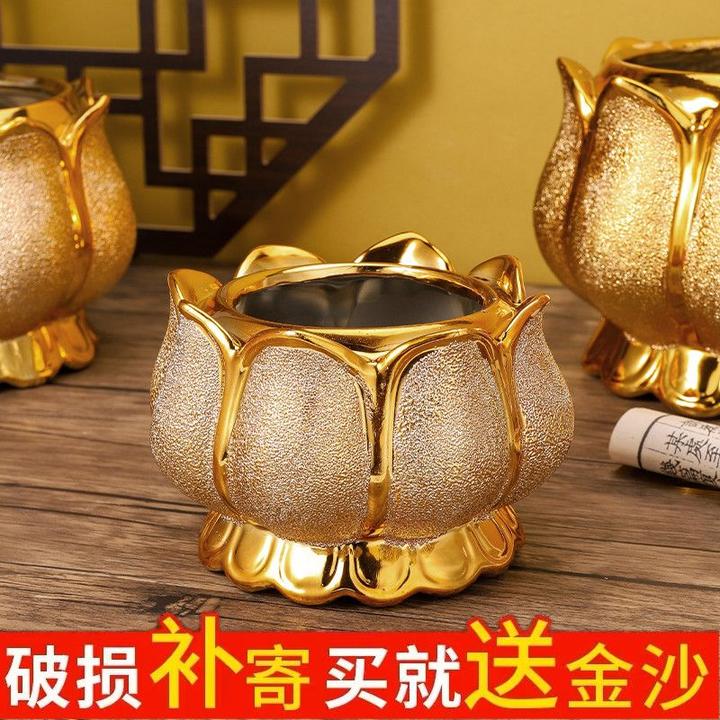 香薰灯博山炉宣德炉倒流香艾灸烧香加厚陶瓷莲花香炉插香烧佛具