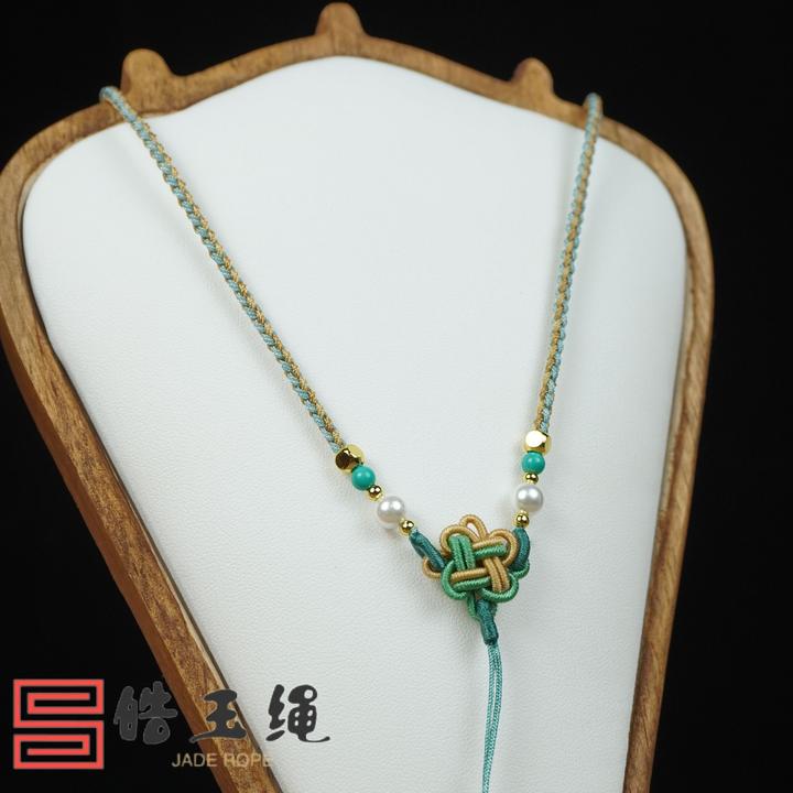 【皓玉绳】纯手工四股辫编绳中国结编绳吊坠挂绳挂脖绳高货绳项链绳