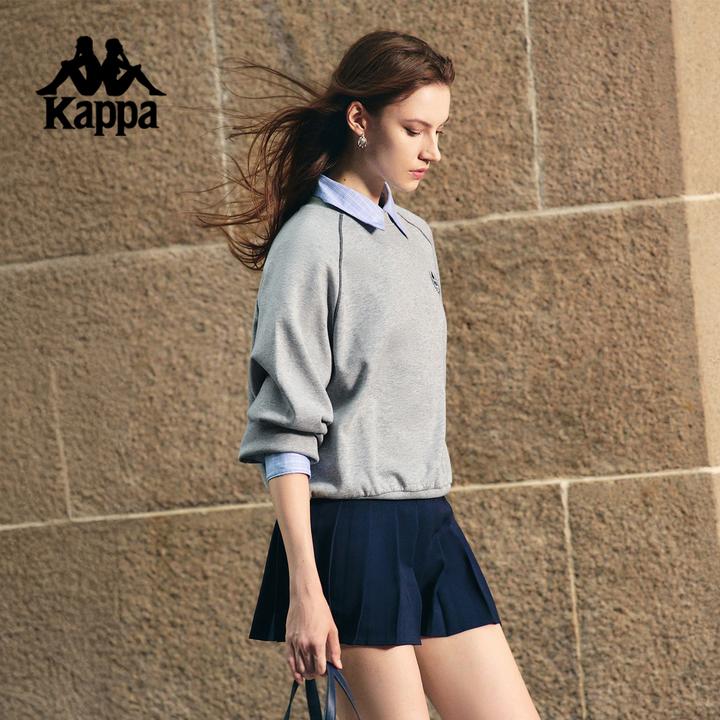 KAPPA/背靠背运动卫衣男2025新款休闲长袖女秋款宽松印花套头衫