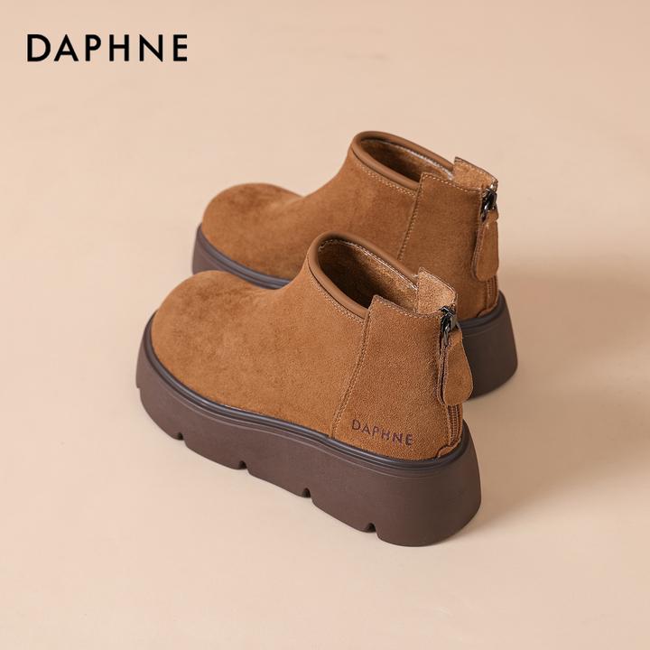 达芙妮勃肯短靴女款秋季2025新款超火厚底炸街美拉德巨好看马丁靴