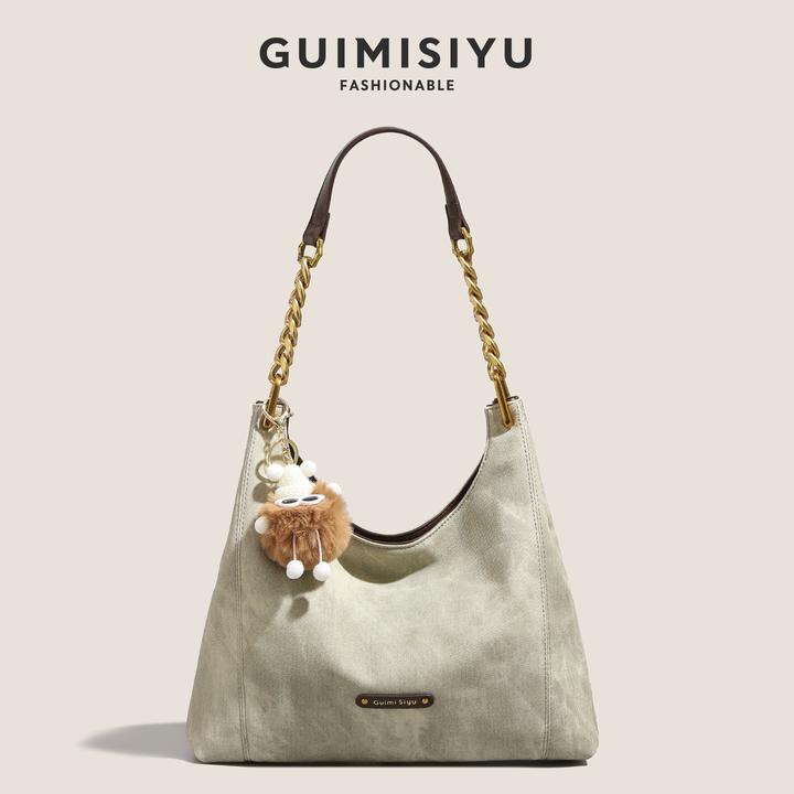 GUIMISIYU原创托特包包女2025休闲大容量通勤腋下包手提单肩大包