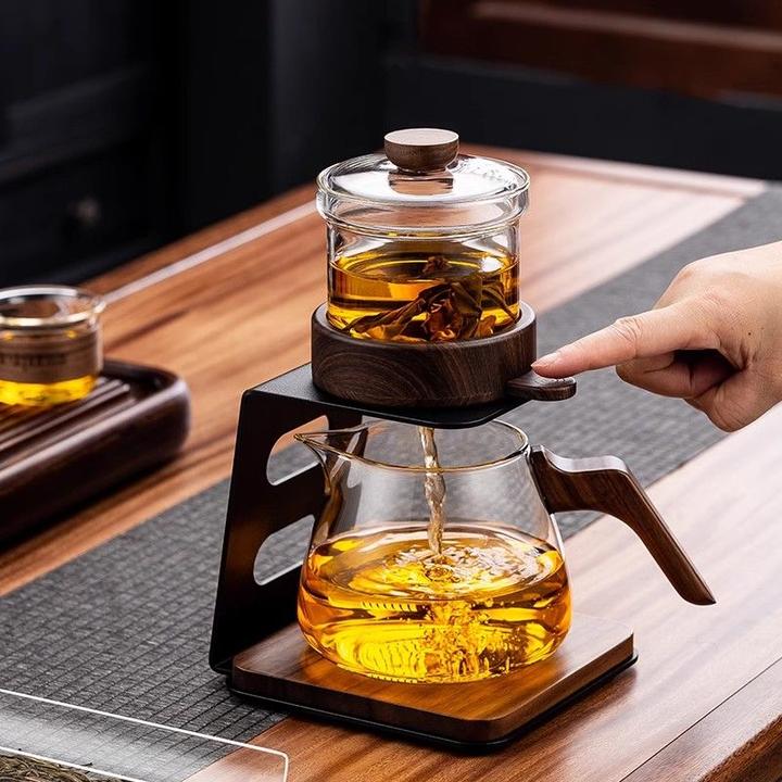 2025新款自动懒人泡茶神器茶具套装磁吸一键茶水分离飘逸杯泡茶壶