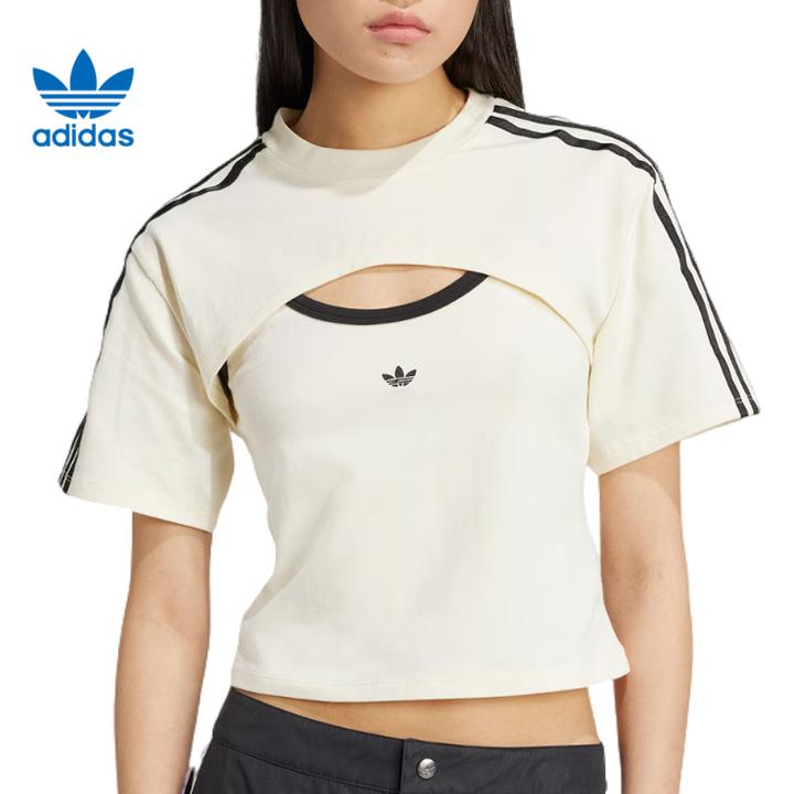 阿迪达斯三叶草夏季女子运动休闲圆领短袖T恤JJ3090