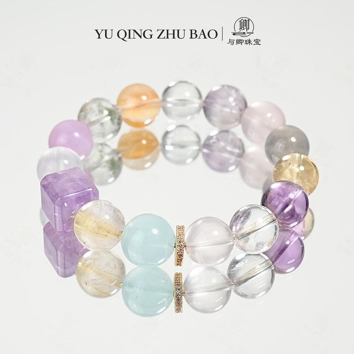 【全能大满贯】与卿 12mm金发晶 海蓝宝 黄阿塞 灰月光石 明星同款