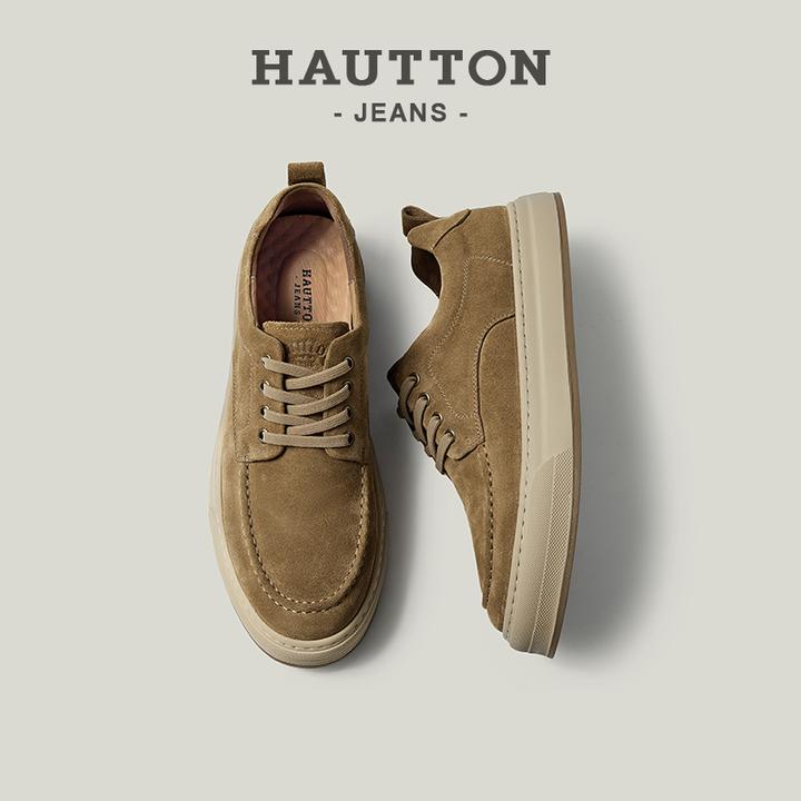 皓顿男鞋复古板鞋百搭休闲鞋一脚蹬百搭旅游鞋秋季新款933XB5519